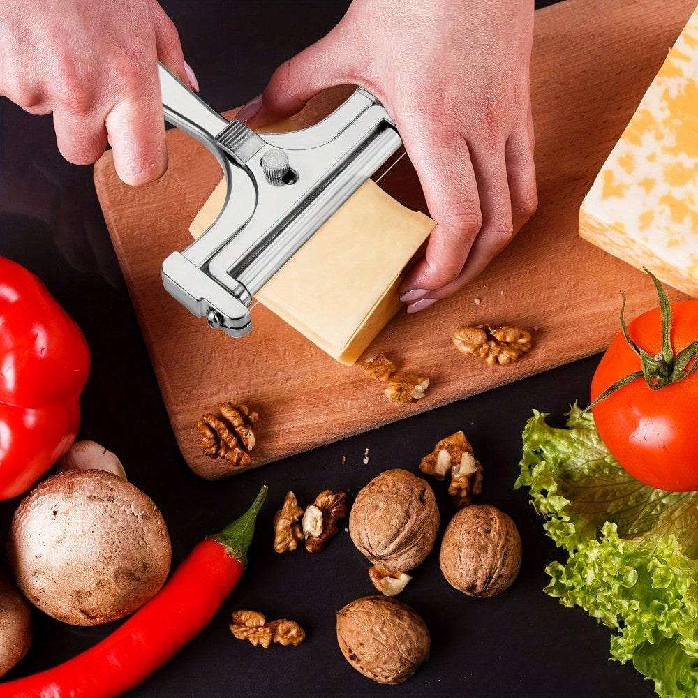 Stainless Steel Wire Cheese Slicer Cheese Planer Tool  Adjustable Thickness Cutter Soft Semi-Hard Hard Cheeses Kitchen Cook Tool