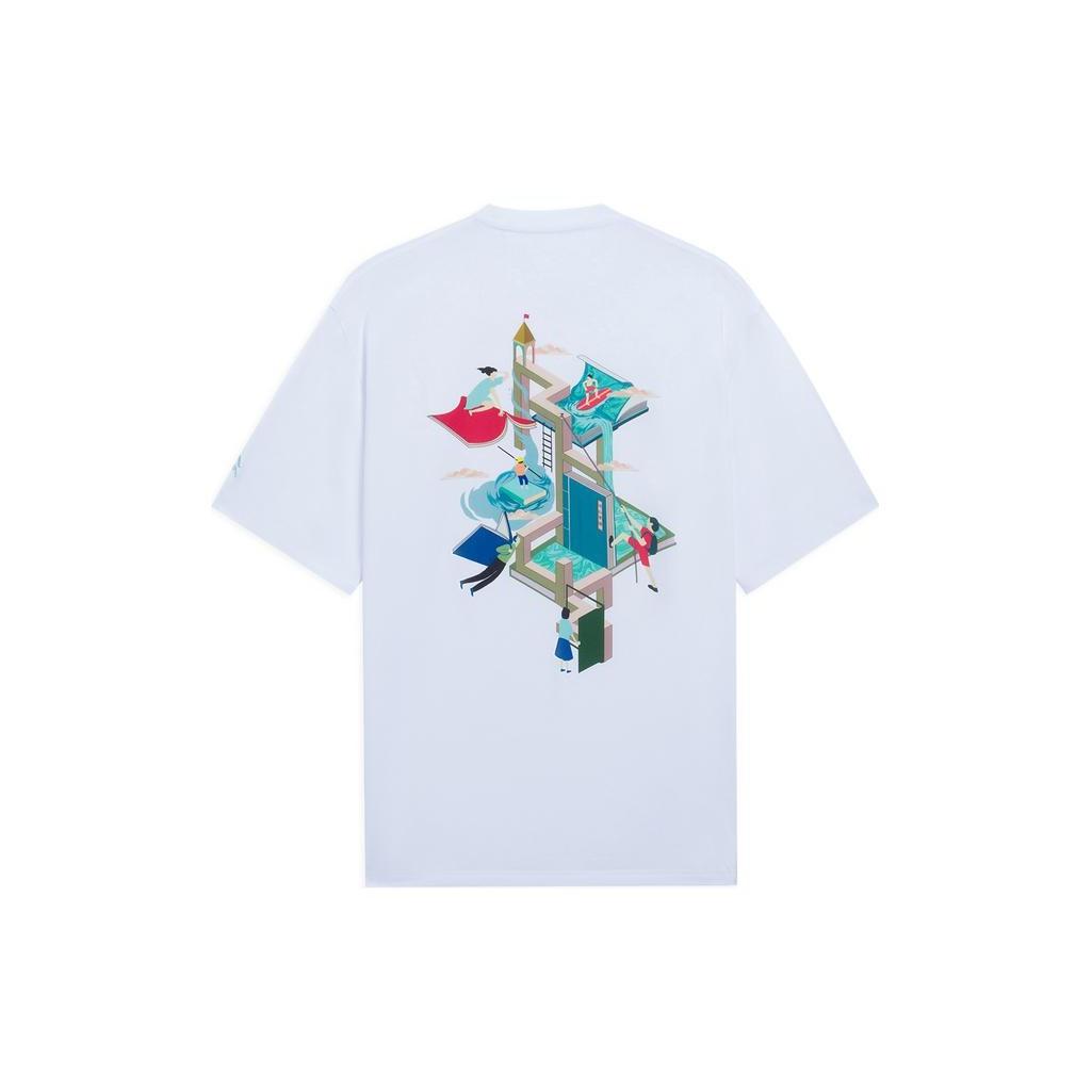 Li-Ning Graphic Loose Fit T-shirt  White  Men s AHSS637-2 XL