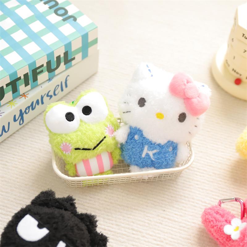 Hello Kitty Melody Pompom Purin Keroppi Badbadtz-Maru Stuffed Toy Pendant Plush Toys Keyring Anime Keychain Birthday Gift