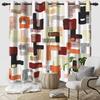 Light Blocking Abstract Geometric Curtains Minimalist Design Bedroom Living Room Window Decoration Hotel Home Drapes Curtain Set Of 2 Modern Made