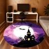 1pc haunted house moonlight Round Chair mat Area Rug - Non-Slip, Floor Mat for Office, Bedroom, and Indoor Decor c1125546