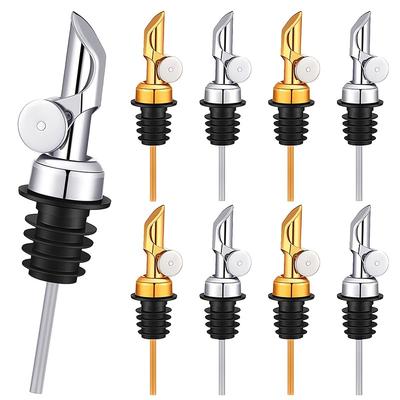 Klassischer Flaschenausgießer Weinflaschenausgießer Olivenölflaschenausgießer Automatischer Staubschutzkappen-Ausgießer für Küchen-Gewürzflaschenkipper