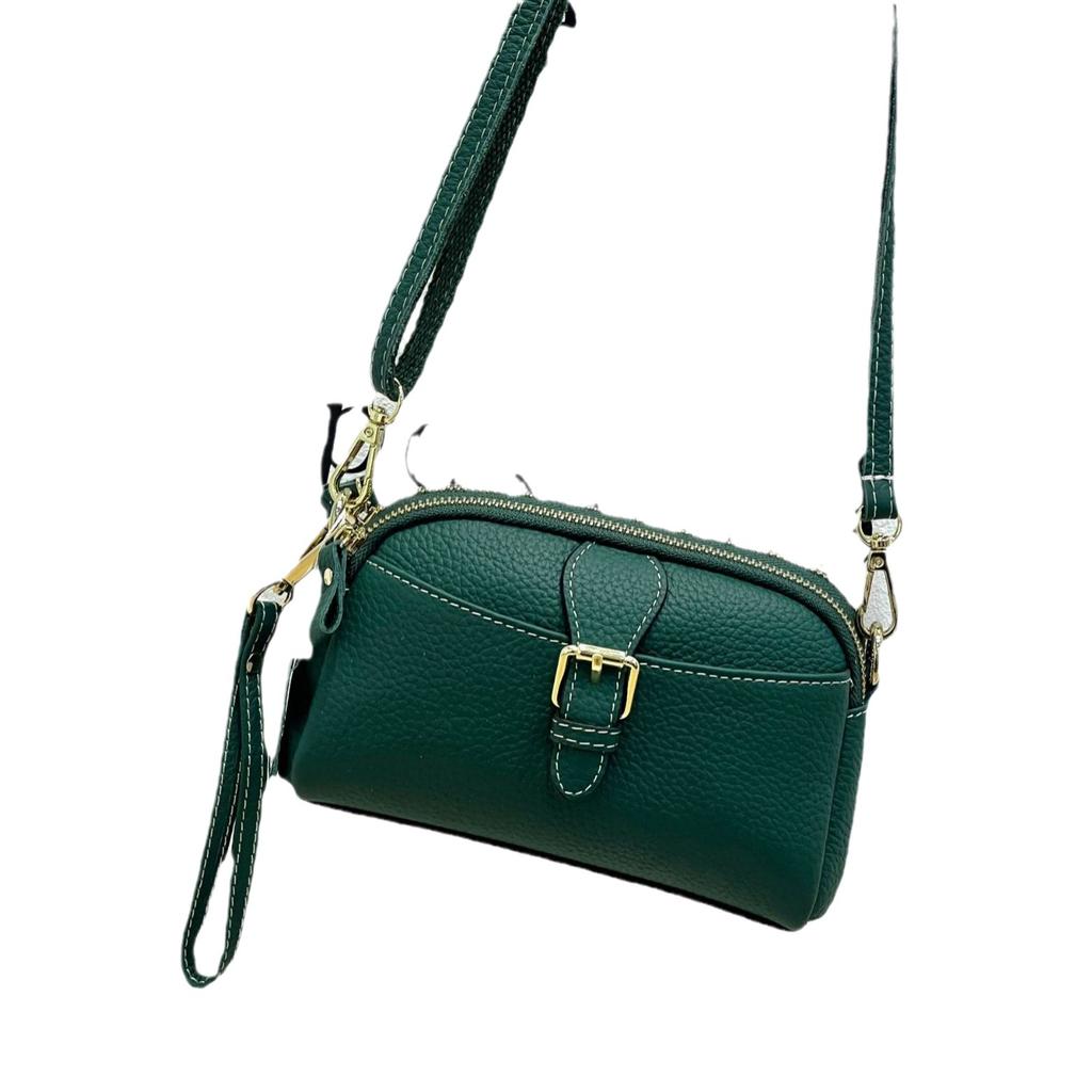 Cowhide Women's Bag Shoulder Crossbody Women's Bag Cute Fashion Shell Bag Mobile Phone Bag