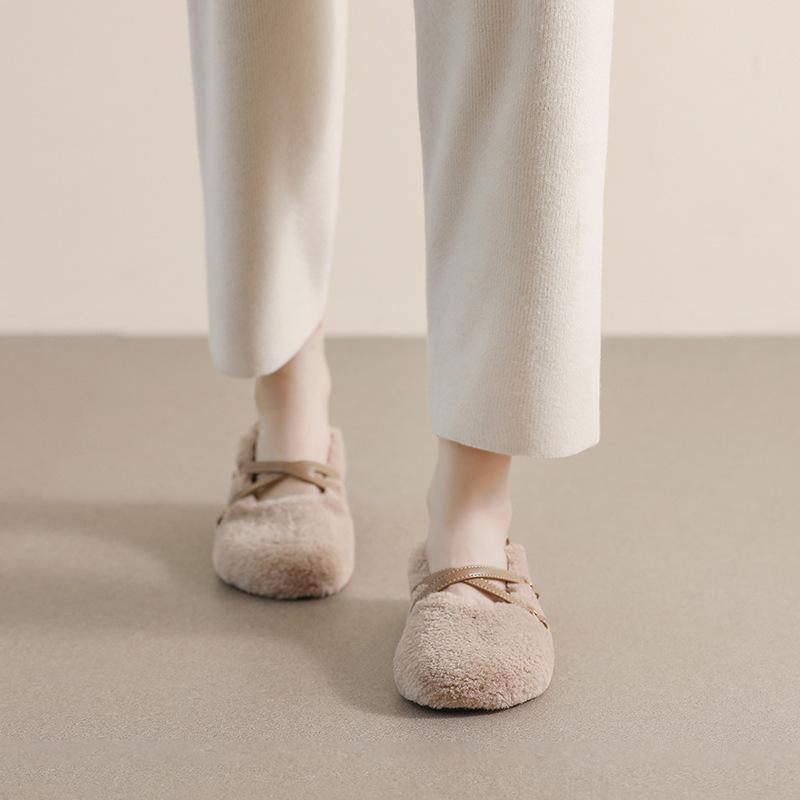 Round Toe Womens Loafers Shoes Casual Female Sneakers Autumn Slip-on Bow-Knot Moccasin Fall Slip on Fur New Butterfly Butterfly