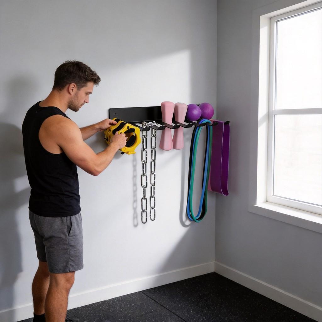 Steel Baseball Bat Rack For Indoor Fitness And Storage Organizer With Heavy Duty Design