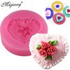 Silicone Molds Heart Rose Lace Wedding Cupcake Fondant Cake Decorating Tools Gumpaste Chocolate Mold