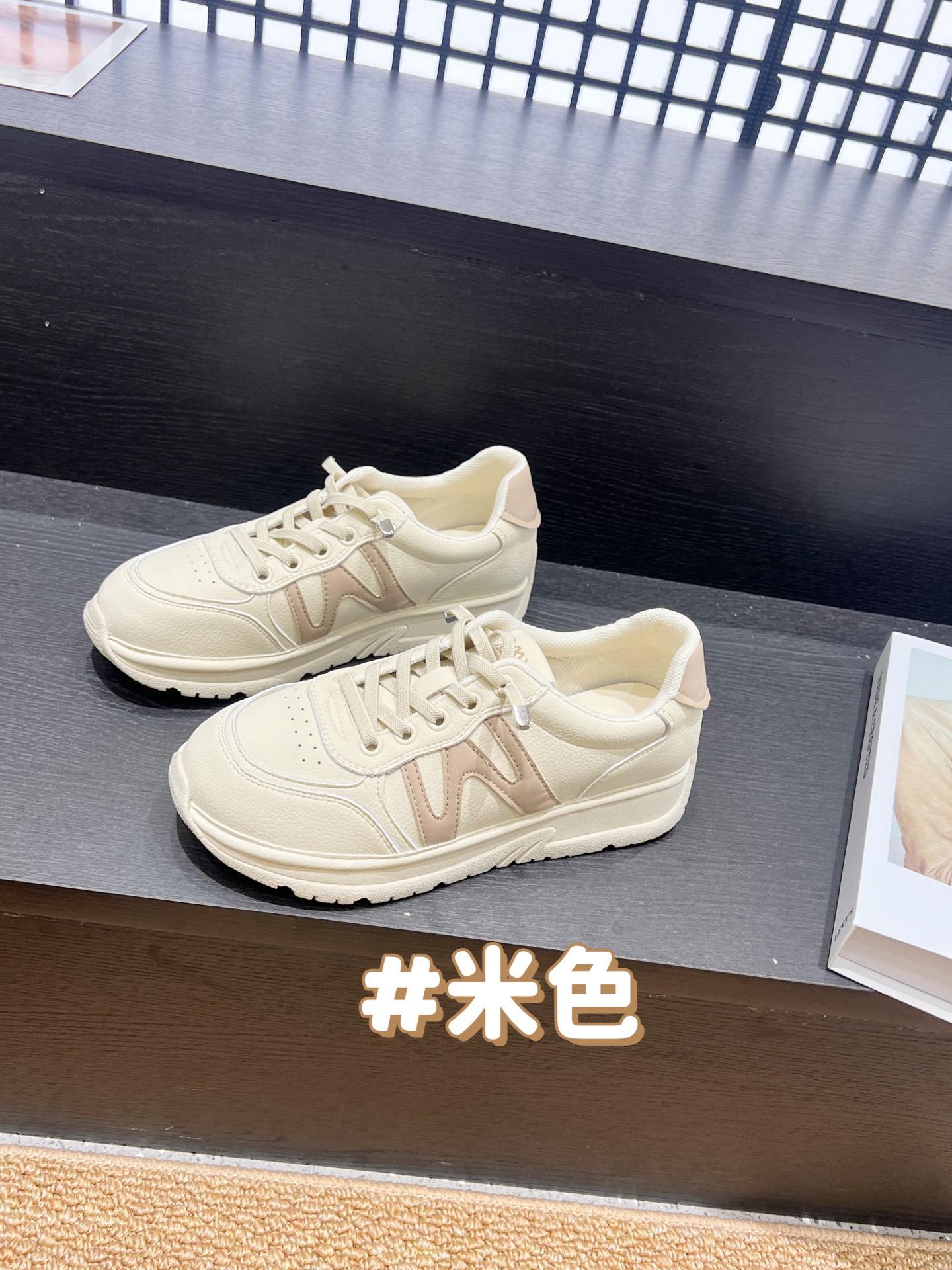 

2025 осень популярная спортивная обувь женская толстая подошва увеличивает рост, легкая и не утомляет ноги, модная универсальная для通勤, на шнуровке, повседневная 35