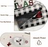 Merry Christmas Indoor Door Mat Gnome Xmas Tree Snowflake Red Black Plaid Front Door Mat Non Slip Washable Entryway Rug