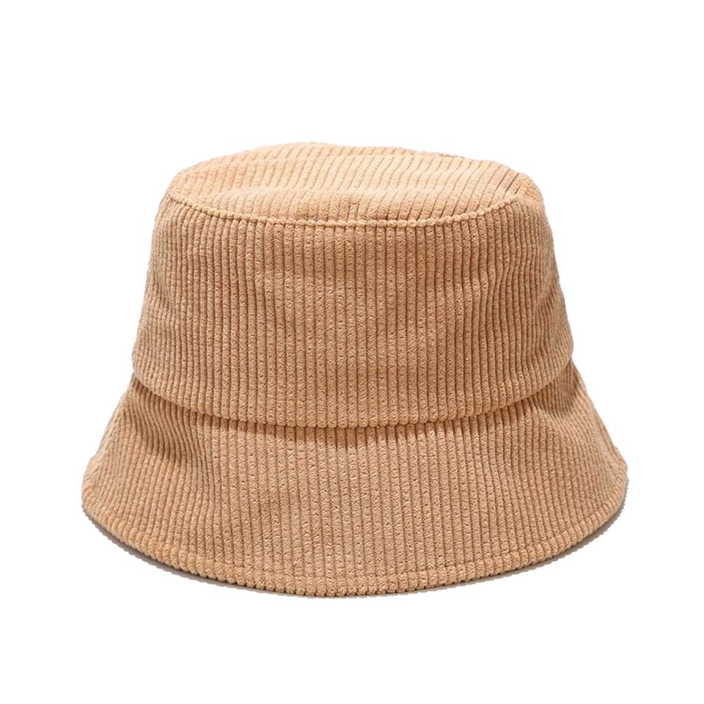 Pure Color Winter Warm Bucket Hats Breathable Corduroy Fisherman Hat for Women MenPinwale Corduroy Black M(56‑58cm