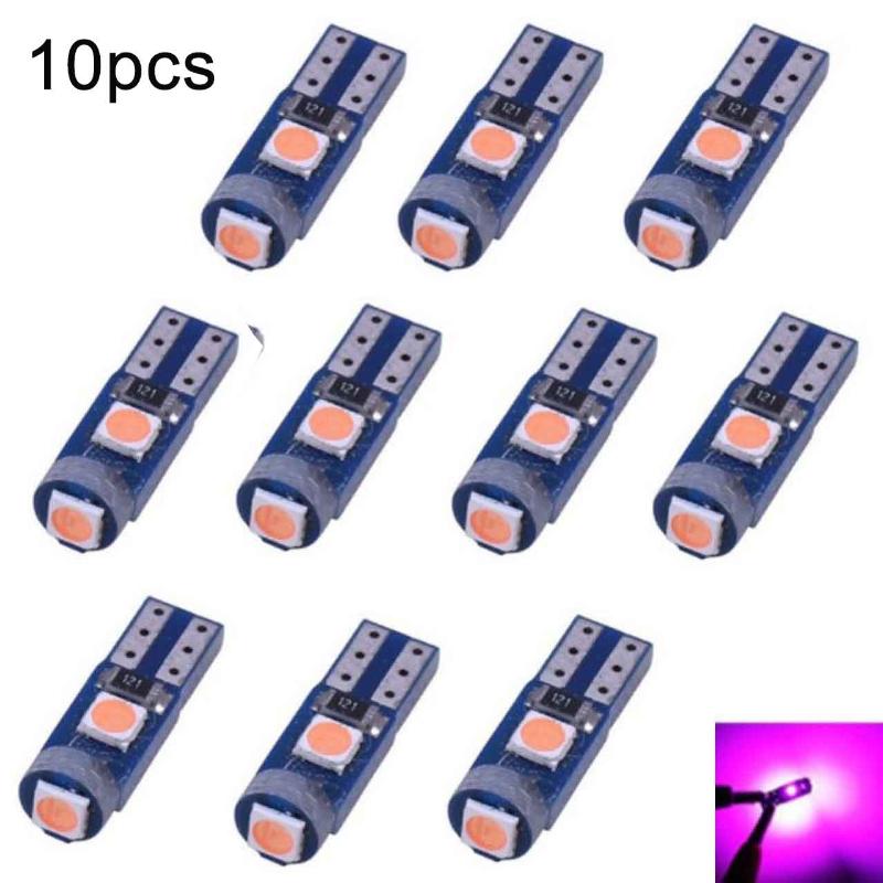 10Pcs T5 3030 3SMD LED Bulb Car Interior Light High Bright Dashboard Warming Indicator Wedge Auto Instrument Lamps