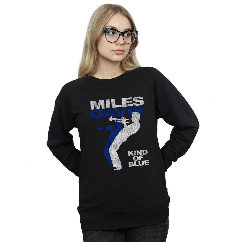 Miles Davis Damen/Damen Kind Of Blue Distressed Sweatshirt