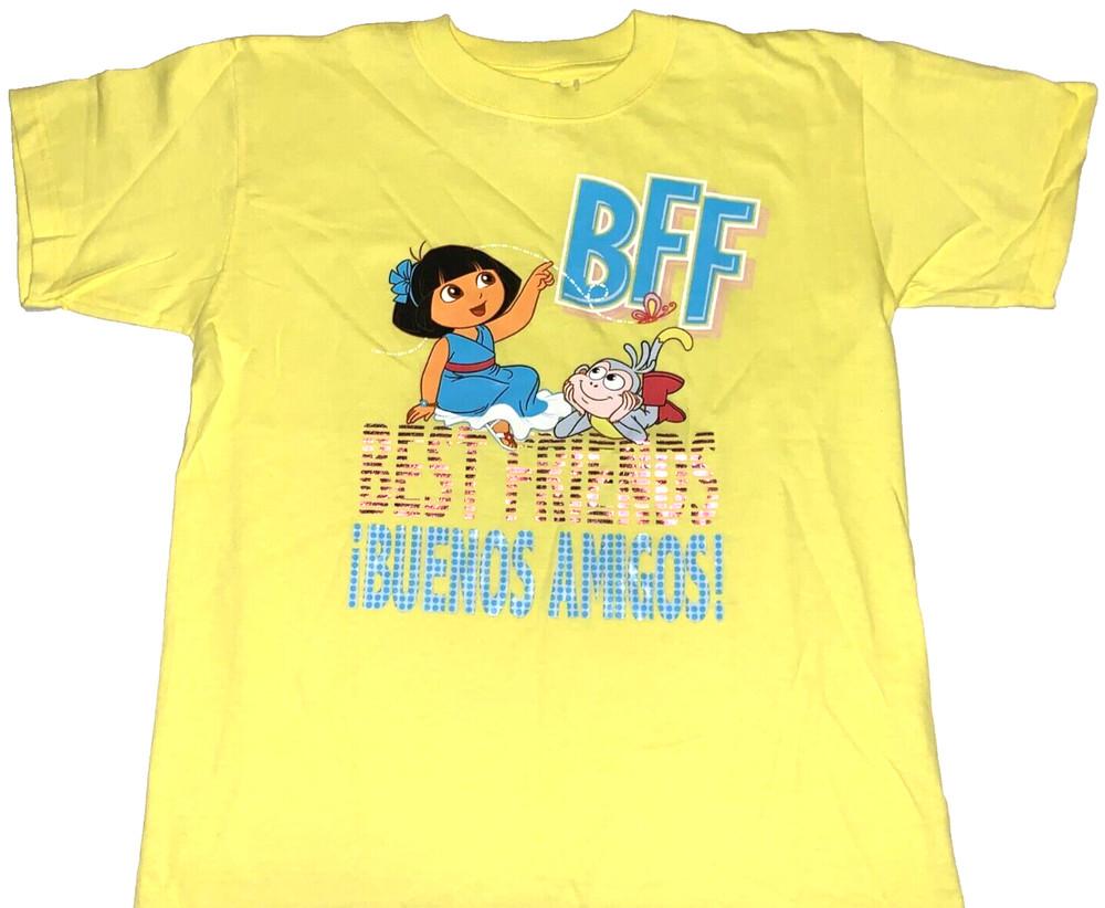 Dora The Explorer BFF Best Friends Buenos Amigos Cartoon T-Shirt New Youth LARGE Unisex T-Shirt S