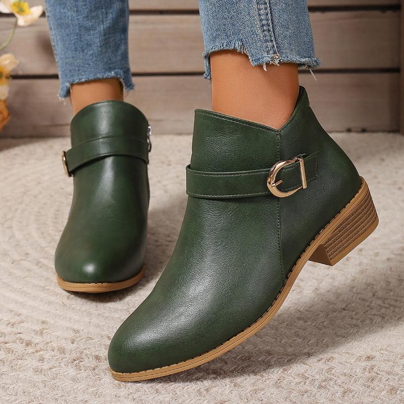 Autumn New Women'S Shoes Fashion Casual Ankle Boots Women'S Pointed Coarse Heel Fashion Boots Versatile Show High End
