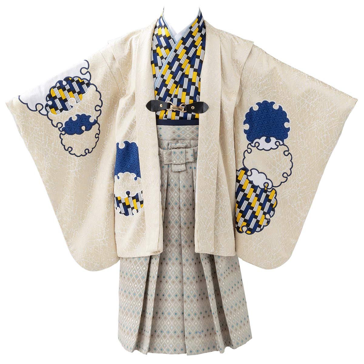 

Кимоно для мальчиков Хакама Instant Simple 3 Years Old Snow Cream [Kyoto Miyabi] Комплект Shichi-Go-San, смена, кимоно, (100см), Кольцо, золотой