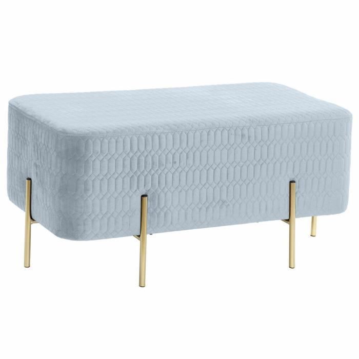 Banquette - Élégance - Doré - Métal - Polyester - 1 Place - Confort Moelleux