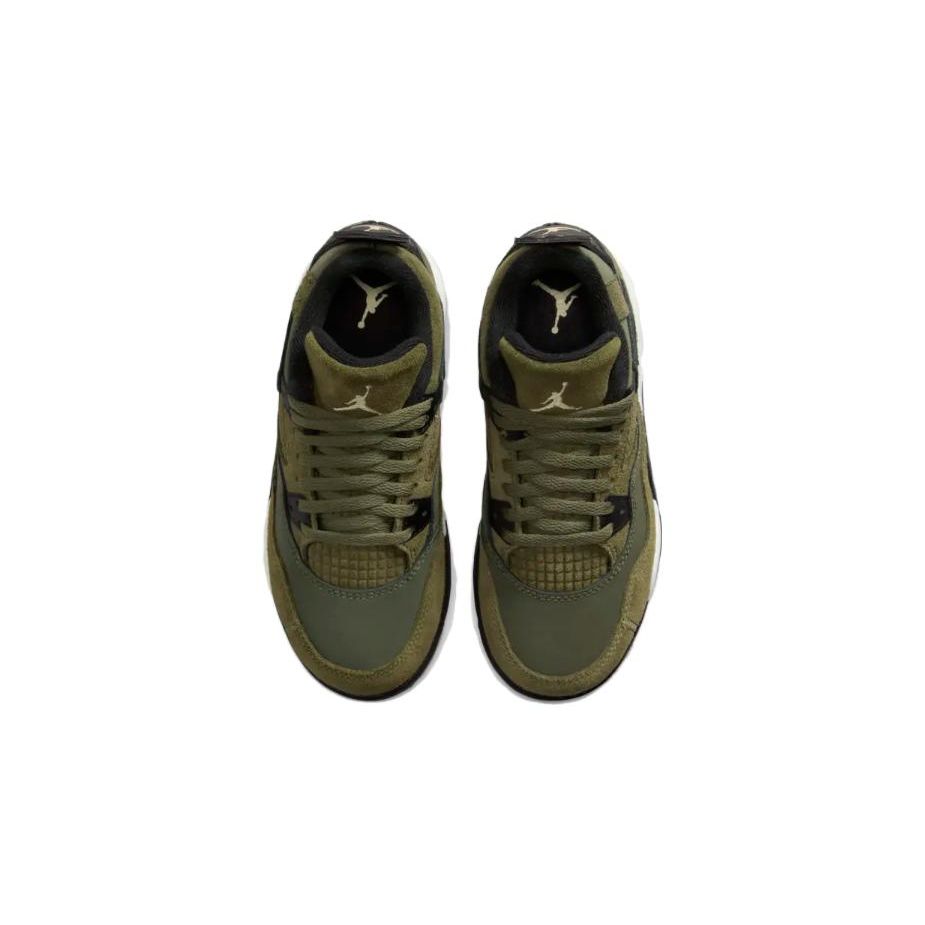 Air Jordan 4 Retro SE Craft PS Olive Kids Sneakers Green Medium-Olive Pale-Vanilla FB9929-200