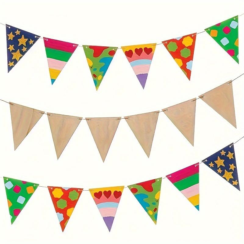 DIY Wooden Pennants Unfinished for Crafts Weddings Birthdays Seasonal Holidays Christmas Halloween New Year