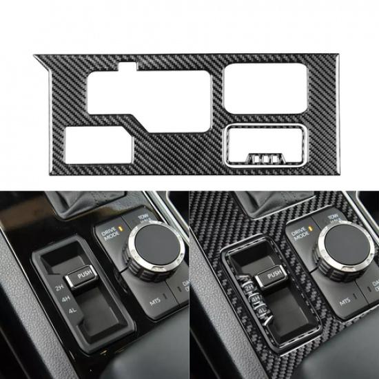 Real Carbon Fiber Gear Panel Trim For Toyota Tundra -2024