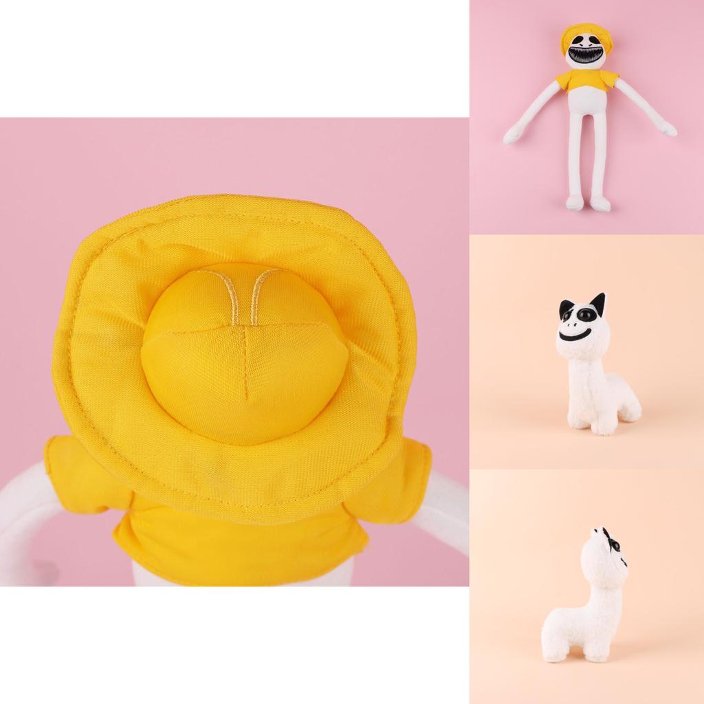 Zoonomaly Peluche Gardien de Zoo Parc Animalier Exceptionnel Poupée en Peluche Courte Personnage de Dessin Animé Autre Coton PP Personnalisé Blanc Jaune 48*7*40cm