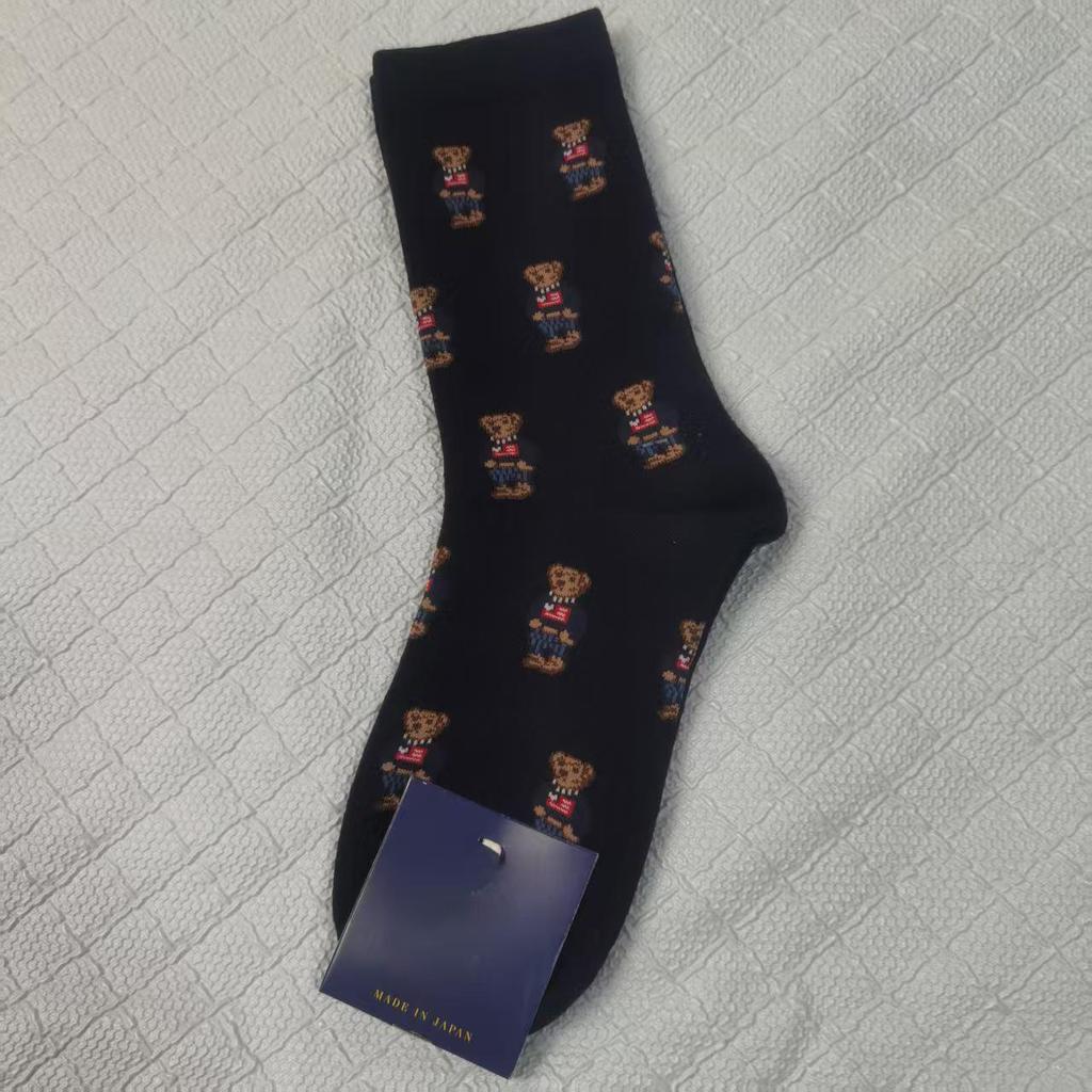 Autumn/Winter Bear Pattern Mid-Calf Women's Trendy Casual Socks