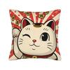 Pillow Case Lucky Cat Money For Shop Soft Pillow Cover For Couch Sofa Bedroom Retro Trendy Pillowcases