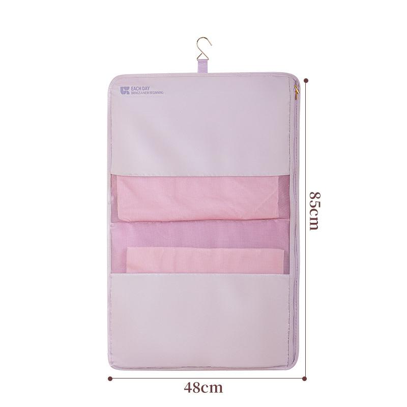 Mesh Hanging Clothes Organizer Visible Large Capacity Clothes Hanger Bag Space Saving with Hook Clothing Storage Bag Home