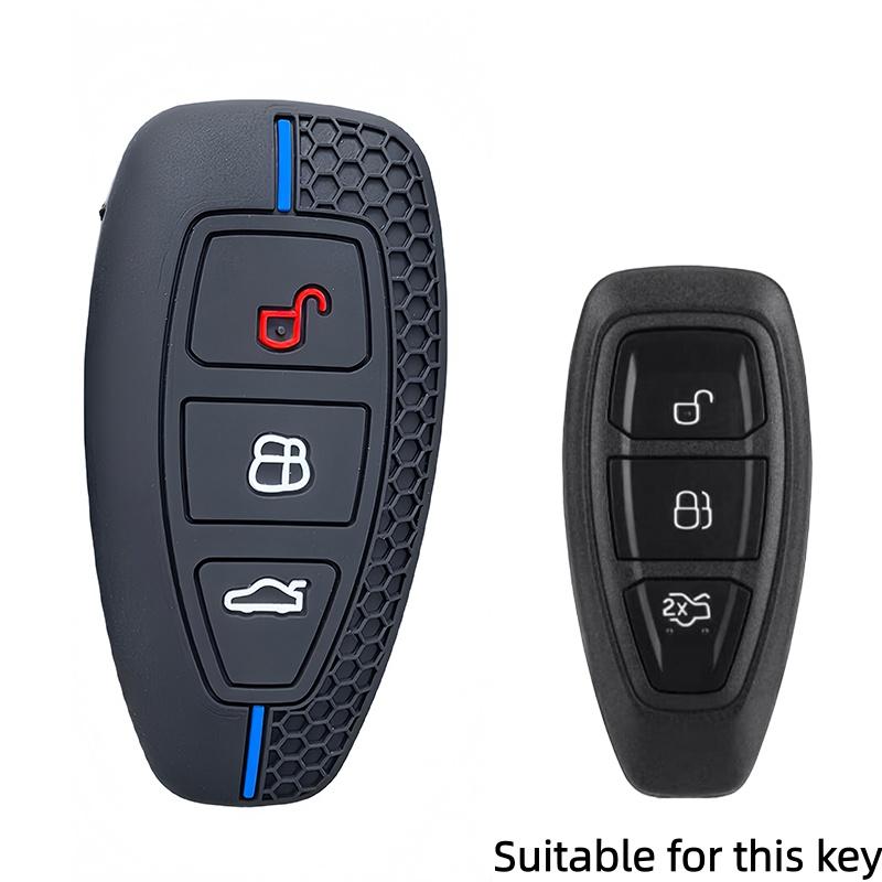 New Silicone Car Key Case For Ford Puma Grand C Max Focus Mondeo Kuga Fiesta Ecosport Transit Kuga Silicone Remote Key Case