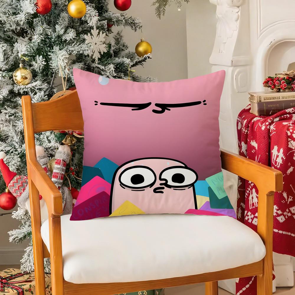 Cartoon Fun Funny Ketnipz Cute Pillow Case Silky Short Plush With Invisible Zipper Dustproof Sofa Cushion Cover For Home Decor