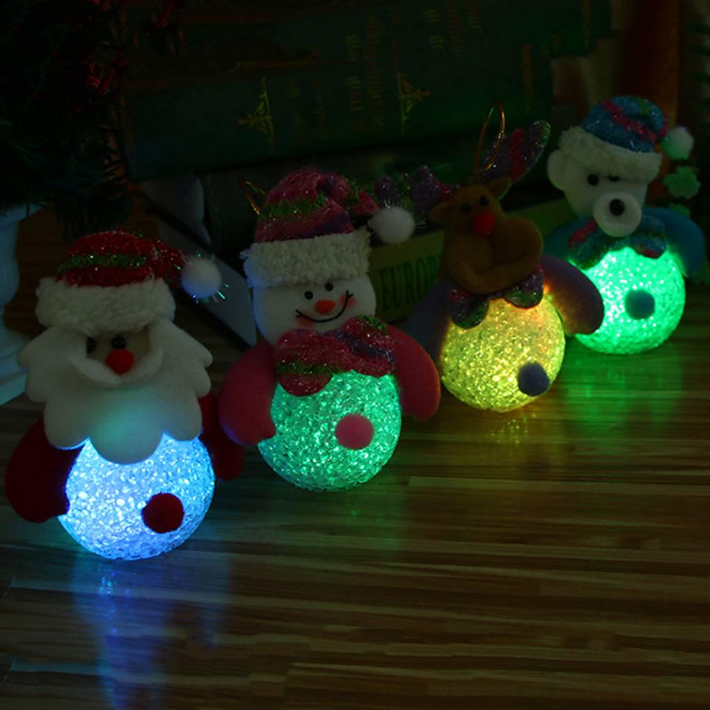 Christmas Gift LED Snowman Light Home Ornaments Xmas Tree Hanging Decoration