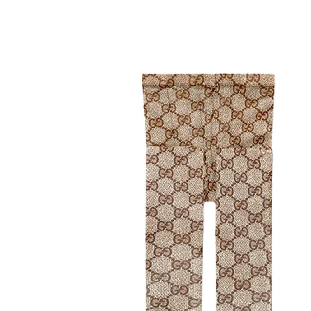 GUCCI Gg Tulle Pattern Tights 'Beige/Ebony' 523697-3GA35-9764