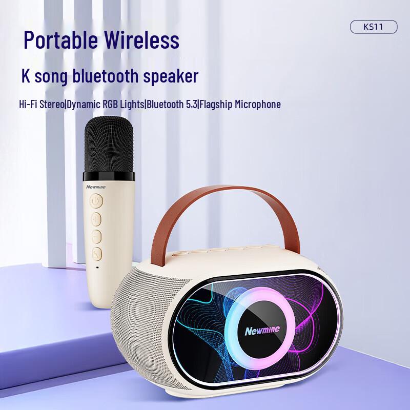 Newmine KS11 Portable Karaoke Speaker with Microphone