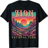 Retro Zion National Park Utah Mountain Women Men Kids Hiking T-Shirt
