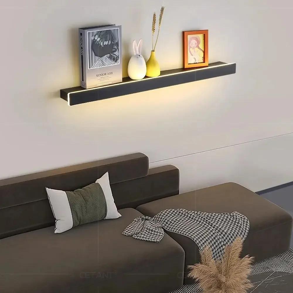 Modern LED Wall Lamp Shelf Wall Sconce 40/60/80/100CM For Bedroom Living Room Study Room Hallway Hotel Interior Decorative Light