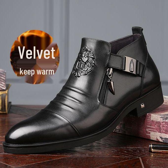 

Мужские кожаные полусапоги ручной работы в стиле мартин - Формальный осенне-зимний стиль 39