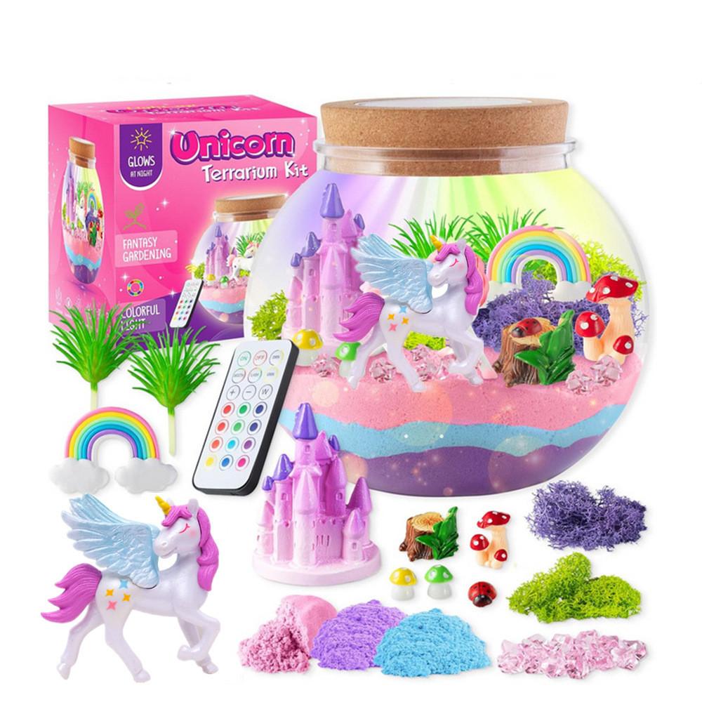 Unicorn Diy Light Container With Led Nightlight For Kid Room Decor And Educational Fun