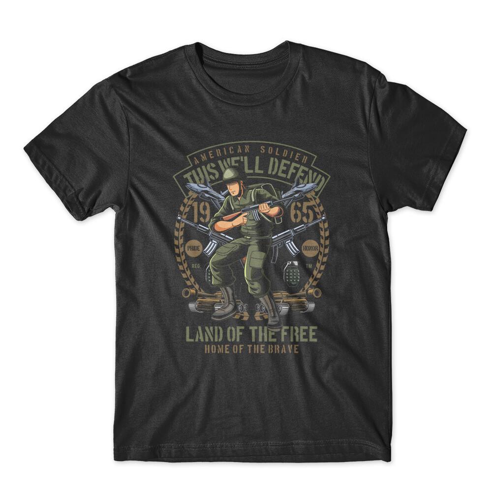 

American Soldier T-Shirt 100% Cotton Premium Tee NEW 2XL