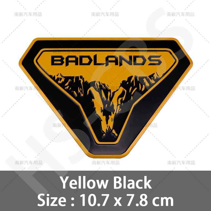 3D Aluminium Badlands Autoaufkleber Heckklappenaufkleber Abzeichen Emblem Autokarosserie Dekorativer Aufkleber Außenzubehör