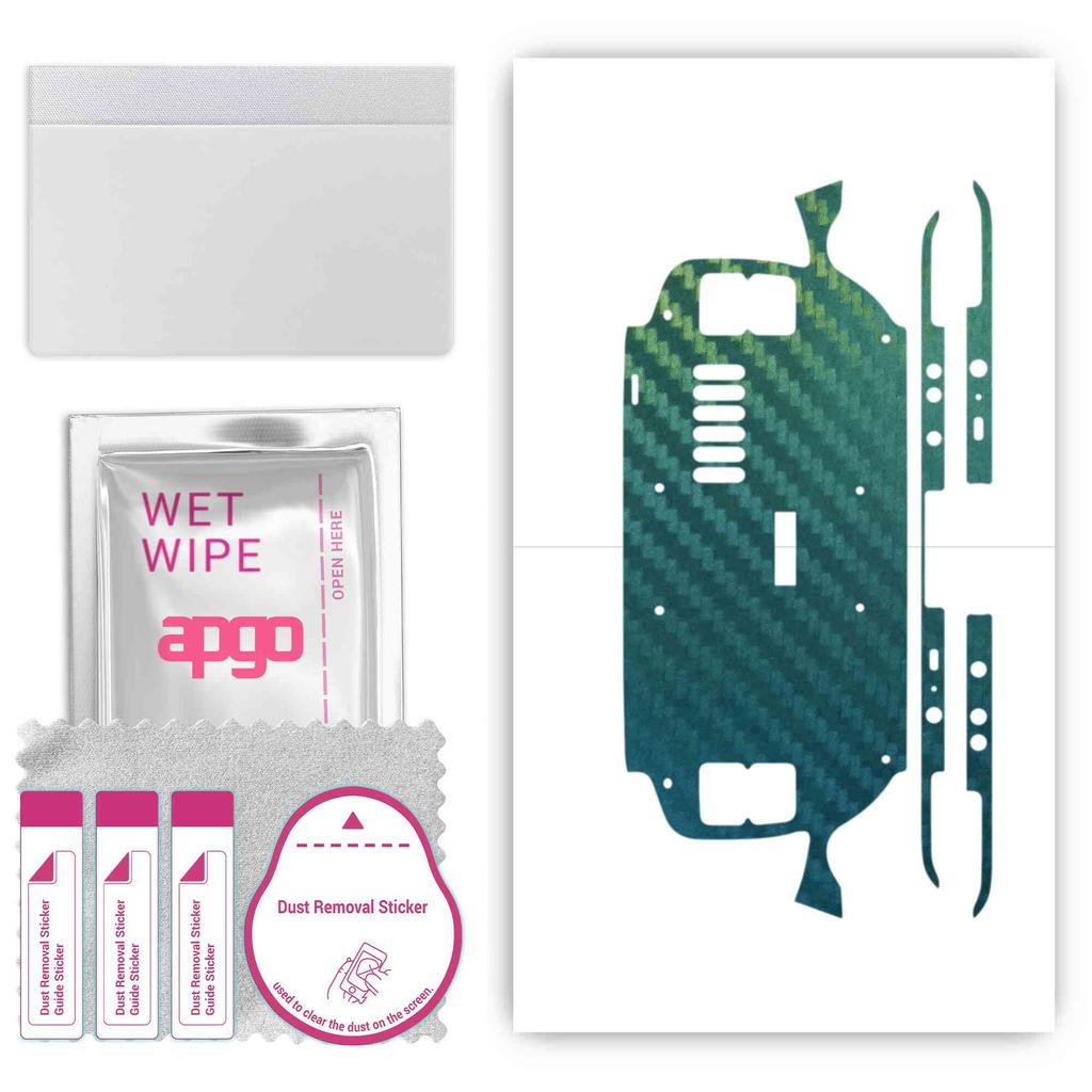 apgo Ochranná samolepka na zadní stranu + strany kompatibilní s Steam Deck, Full Wrap Film, Folie, Vinyl - Vzor Carbon Chameleon CAKA1