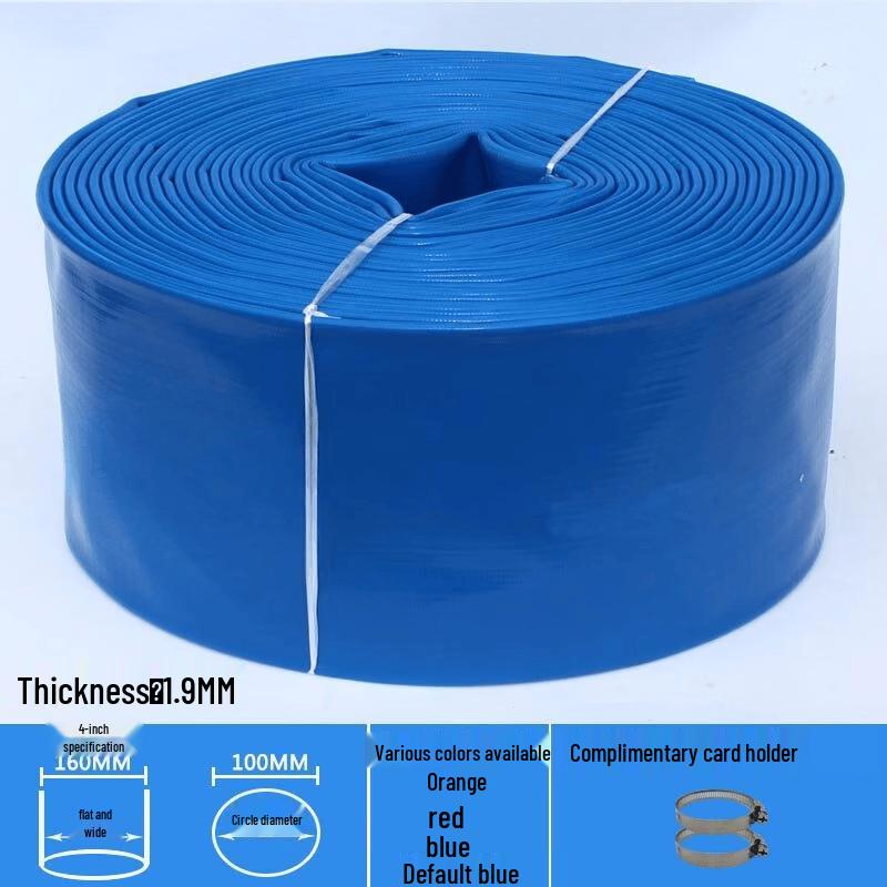 YunDuo 4-Inch Blue High-Pressure Agricultural Water Hose