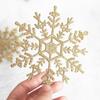 Christmas Tree Snowflake Pendant Electroplating Snowflakes Hanging Decoration Festival Party Add Atmosphere Decorative Pendants