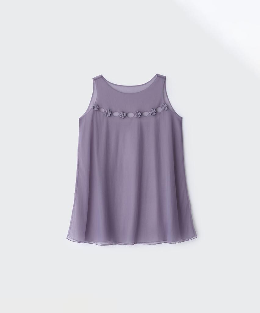 Koseumoseu Sheer Hole Garden Dress (Ash Purple)