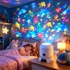 Starry Sky Projector Lamp LED Ocean Night Light USB Plug In 360 Degree Rotating Mood Light for Bedroom Kids Room Decor
