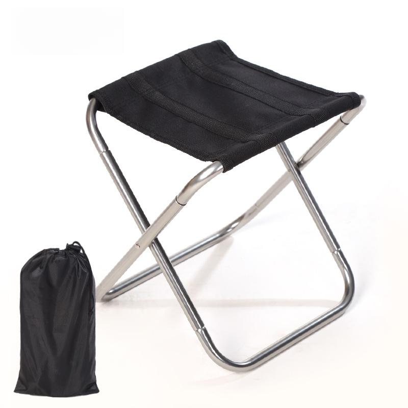 Outdoor Aluminum Alloy Folding Stool Mini Fishing Beach Chair Barbecue Camping Portable Folding Chair