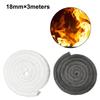 Rope Seal Stove/Fire Rope Log Burner Fireplaces Boiler For Industrial Oven 3meters Length Black White Fire Rope Door Seal