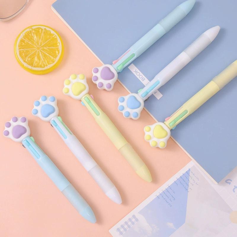 30Pcs/Lot Kawaii Dinosaur 4 Colors Ballpoint Pen Cute Cartoon Multicolor Retractable Pen for Kids School Office Stationery Gift