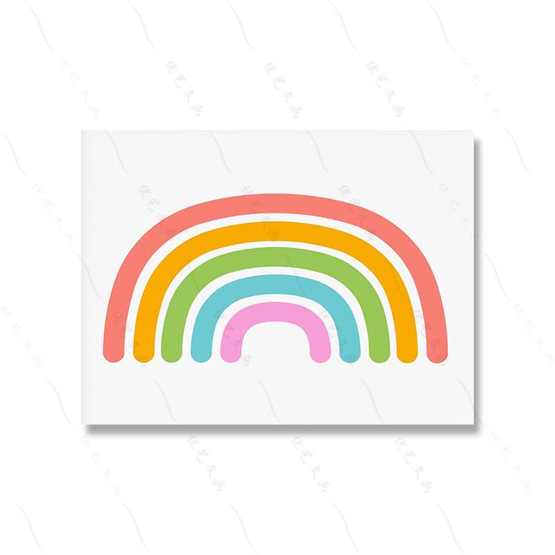 Kids Bathroom Art Wall Poster Print Set of 6 Color Quote Nursery Kids Room Canvas Painting Room Home Decor Rainbow Baby Bedroom