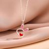 Charming Rabbit Heart Clavicle Necklace for Women