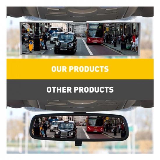 Car Interior Rear View Mirror 300Mm Anti-Glare Panoramic Convex Wide Angle