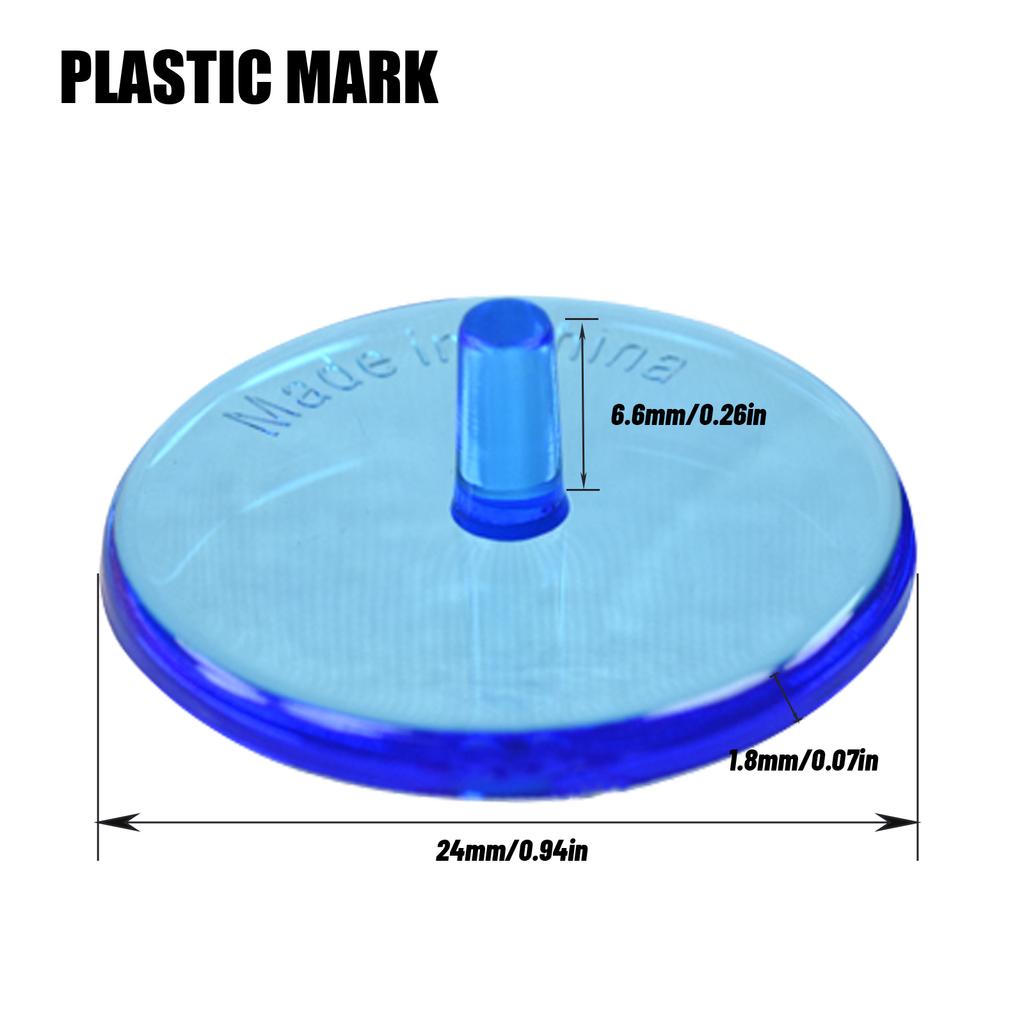 50PCS Golf Ball Mark Position Markers Assorted Color Diameter 24 Mm Plastic Golf Ball Marker