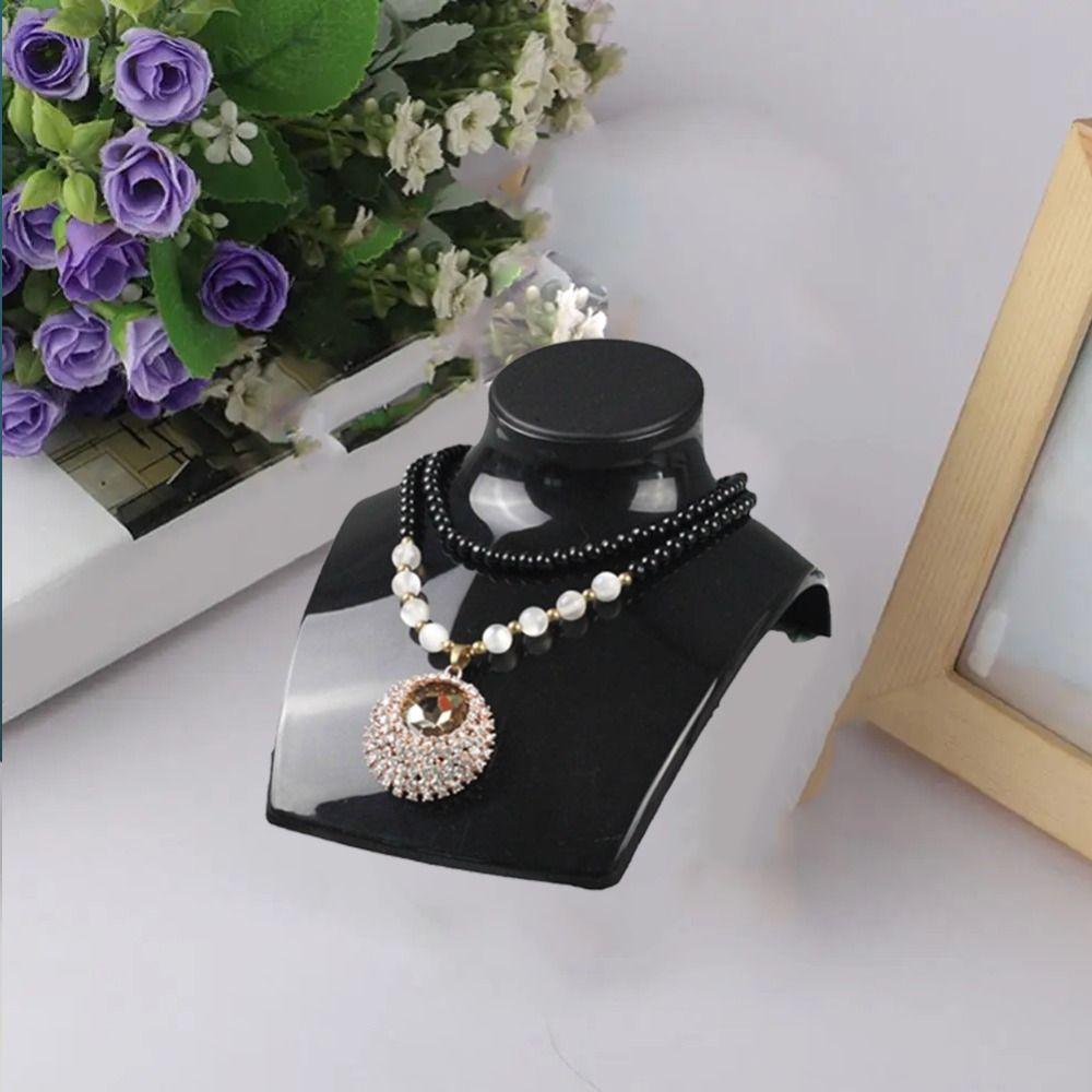 Horizontal Necklace Bust Stand Acrylic Necklace Display Organizer Mannequin Necklace Stand Women
